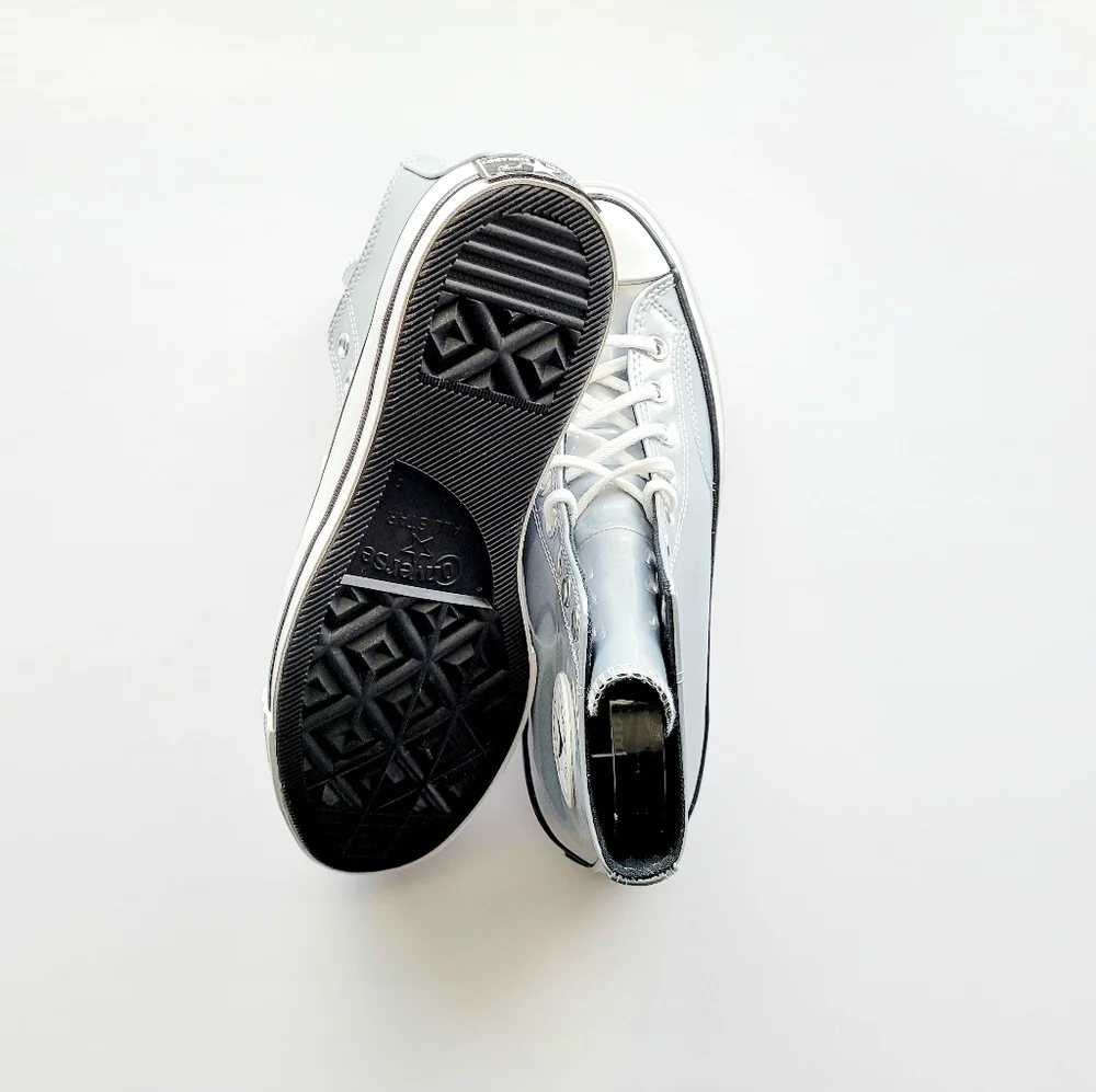Converse Chuck 70 Hi Industrial Glam Silver Egret Black Women's 5.5 - Picture 5 of 6
